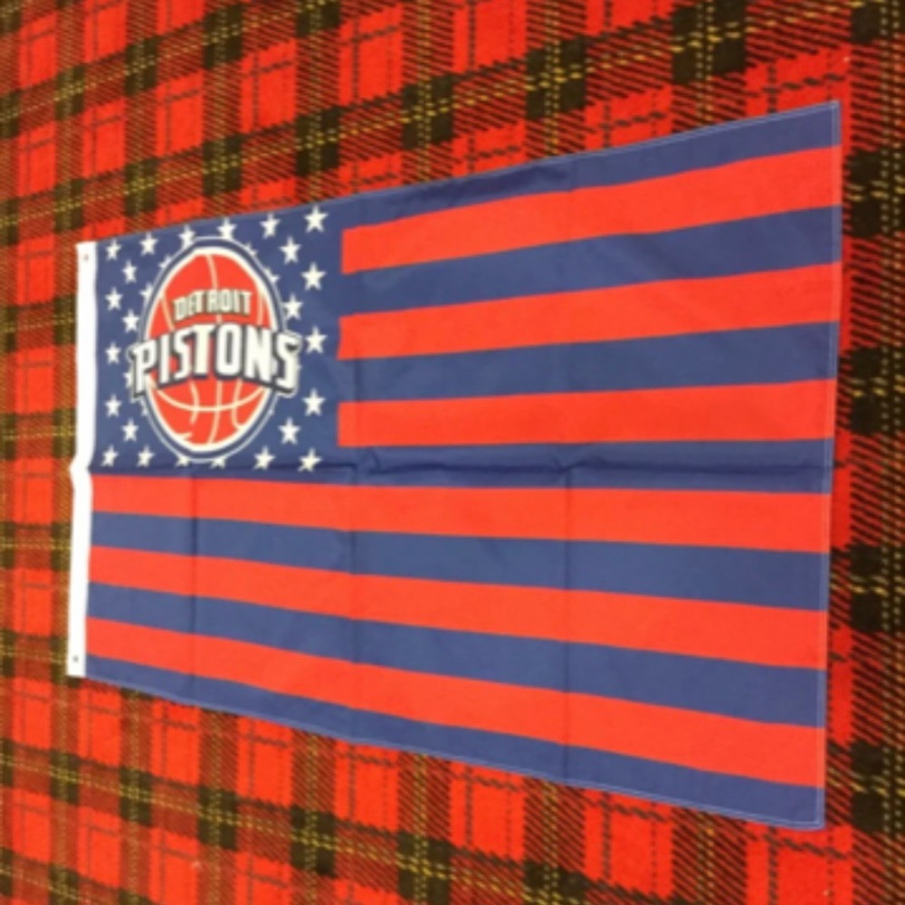 Brand new Detroit Pistons banner flag